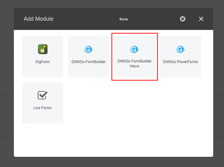 Add the FormBuilder Views module